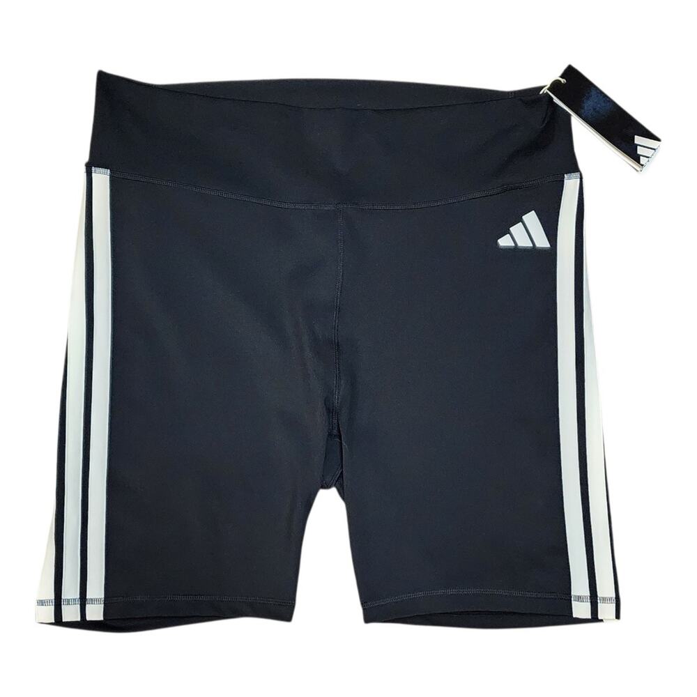 Adidas Black Quick Dry High Rise 7 Inch Workout Bike Shorts Tight Fit Size 2X